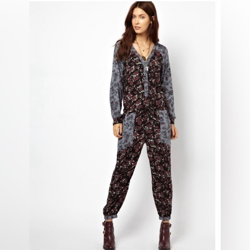 Free people Leia Floral Jumpsuit